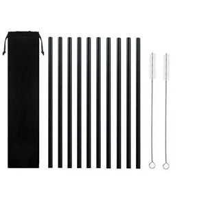 10PC Special Fine Curved Glass Straight Bend  Drinking Glass Straws Reusable Eco-friendly With Cleaning Brush, Ditch the plastic! Use glass instead
