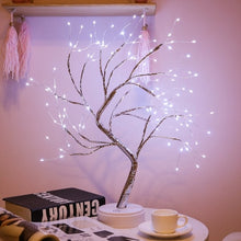 Load image into Gallery viewer, LED Night Light Mini Christmas Tree Copper Wire Garland Lamp For Kids Home Bedroom Decoration Decor Fairy Light Holiday lighting