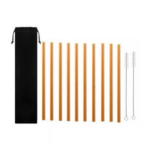 10PC Special Fine Curved Glass Straight Bend  Drinking Glass Straws Reusable Eco-friendly With Cleaning Brush, Ditch the plastic! Use glass instead