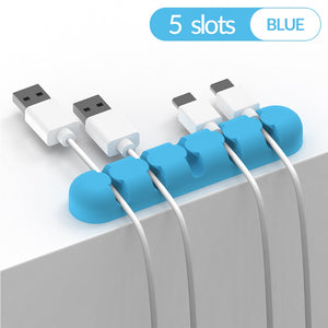 ORICO Cable Holder Silicone Cable Organizer USB Winder Desktop Tidy Management Clips Holder For Mouse Keyboard Earphone Headset