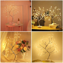 Load image into Gallery viewer, LED Night Light Mini Christmas Tree Copper Wire Garland Lamp For Kids Home Bedroom Decoration Decor Fairy Light Holiday lighting