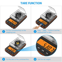 Load image into Gallery viewer, 0.001g Electronic Digital Scale Portable Mini Scale Precision Professional Pocket Scale Milligram 50g Calibration Weights