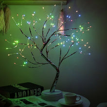 Load image into Gallery viewer, LED Night Light Mini Christmas Tree Copper Wire Garland Lamp For Kids Home Bedroom Decoration Decor Fairy Light Holiday lighting