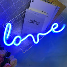 Load image into Gallery viewer, LED Neon Lights Love Shape Night Light Sign Lamp Battery USB Double Powered Nightlight for Indoor Christmas Wedding Birthday