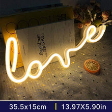 Load image into Gallery viewer, LED Neon Lights Love Shape Night Light Sign Lamp Battery USB Double Powered Nightlight for Indoor Christmas Wedding Birthday