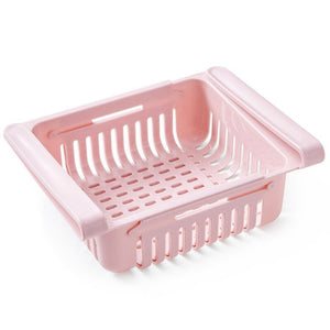 Multifunction Kitchen Refrigerator Storage Basket Rack Fridge Freezer Shelf Holder Pull-out Plastic Drawer Organiser Space Saver