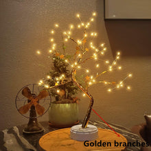 Load image into Gallery viewer, LED Copper Wire Night Light Tree Fairy Lights Home Decoration Night Lamp For Bedroom Bedside Table Lamp USB And Battery Operated