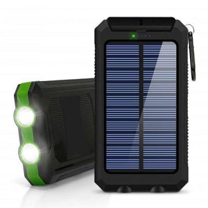 Solar 80000mAh Power Bank Dual USB powerbank Waterproof Battery External Portable Charging with LED Light 2USB powerbank