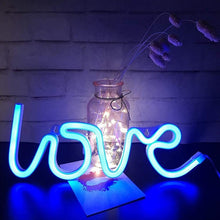 Load image into Gallery viewer, LED Neon Lights Love Shape Night Light Sign Lamp Battery USB Double Powered Nightlight for Indoor Christmas Wedding Birthday