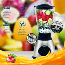 Load image into Gallery viewer, 1.5L Stationary Glass Blender 2 in 1 Fruits Juicer Machine Electric Bean Blender Mixer 5 Speeds Juice Extractor 1000W