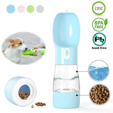 Load image into Gallery viewer, Pet Dog Water Bottle Portable Drinking water Feeder Bowl dog cat food feeding for Puppy dog cat Outdoor Walking Travel Supplies