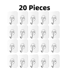 Load image into Gallery viewer, Transparent Strong Self Adhesive Door Wall Hangers Hooks Suction Heavy Load Rack Cup Sucker for Home and Kitchen Bathroom