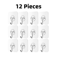 Load image into Gallery viewer, Transparent Strong Self Adhesive Door Wall Hangers Hooks Suction Heavy Load Rack Cup Sucker for Home and Kitchen Bathroom