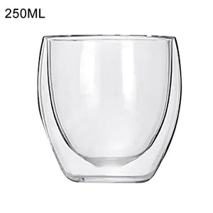 New 6Pcs 80ml 2.7oz Glass Double Walled Heat Insulated Tumbler Espresso Tea Cup coffee mug tazas de ceramica creativas