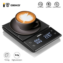 Load image into Gallery viewer, DEKO Portable Electronic Digital Coffee Scale With Timer High Precision LED Display Household Weight Balance Measuring Tools