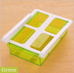 Eco-Friendly Multi-function Kitchen Refrigerator Storage Rack Fridge Freezer Shelf Holder Food Drawer Organizer Space saver