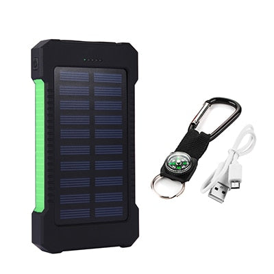 Iphone 6 7 8 20000 mah Portable Solar Power Bank 20000mAh External Battery DUAL USB powerbank Charge Phone Charger