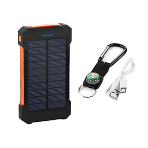 Iphone 6 7 8 20000 mah Portable Solar Power Bank 20000mAh External Battery DUAL USB powerbank Charge Phone Charger