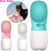 Load image into Gallery viewer, DOGBABY 350ML/500ML Portable Pet Dog Water Bottle Travel Puppy Cat Drink Bowl Outdoor Outside Pet Water Squeeze Dispenser Feeder