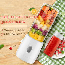 Load image into Gallery viewer, 400ml portable mini 6 Blades Blender juicer Electric Mixer Mini USB Rechargeable Blenders Fruit Extractor Food Maker Smoothie